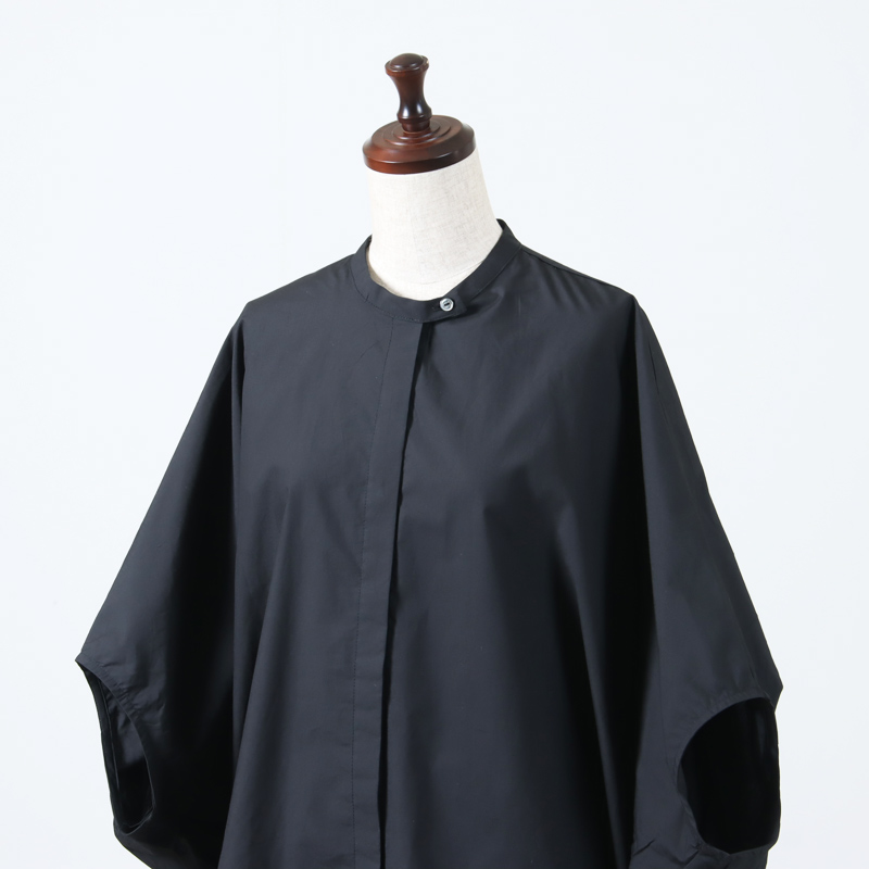 mizuiro ind (ミズイロインド) スタンドカラーコクーンシャツ