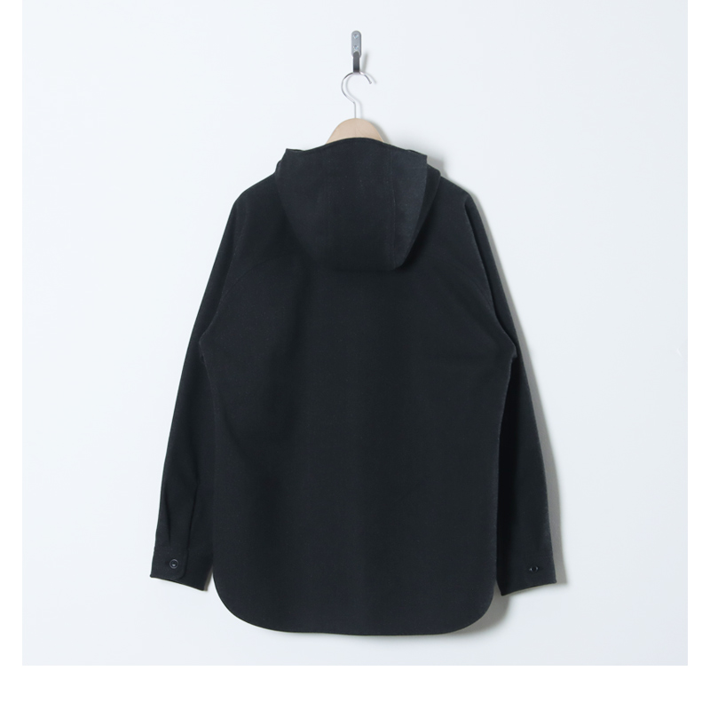 MODMNT (モドメント) TWEED KNIT HOODED SHIRT / ツイードニット フー