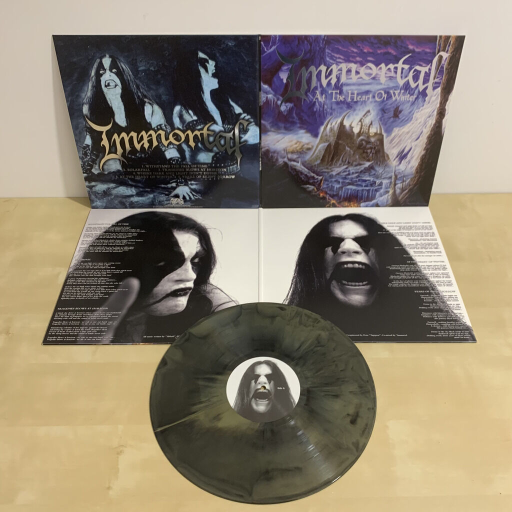 IMMORTAL at the heart of winter. galaxy vinyl, LP GATEFOLD for
