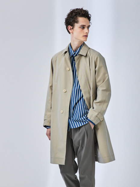 エンジニアードガーメンツ☆玉虫タマムシカラーフード付きステンカラー