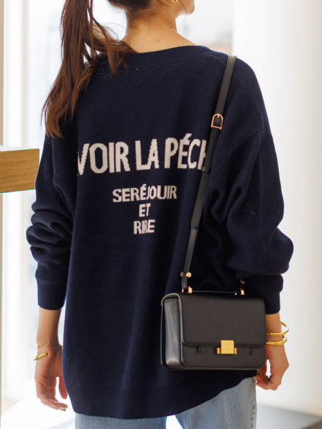 ロゴニット カーディガン◇｜Rouge vif la cle / ルージュ・ヴィフ ラクレ