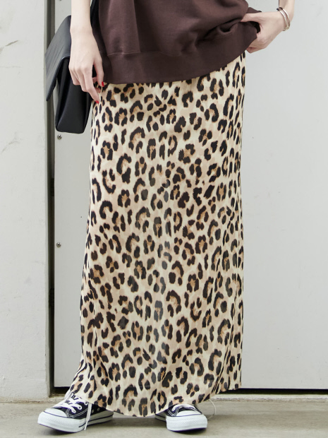 レオパード柄ロングスカート｜OUTLET / アウトレット