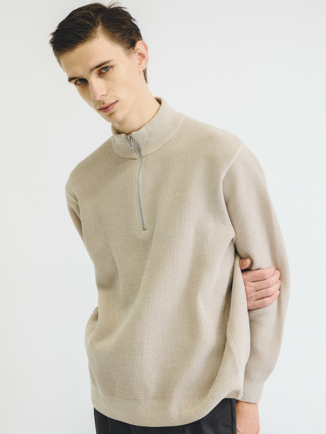 ダブルフェイス モールカノコ ハーフジップニット｜OUTLET (MEN'S