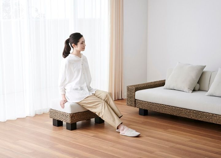 ケイ・ローソファ オットマンv02 (ヒヤシンス) ～幅650mm・奥行430mm