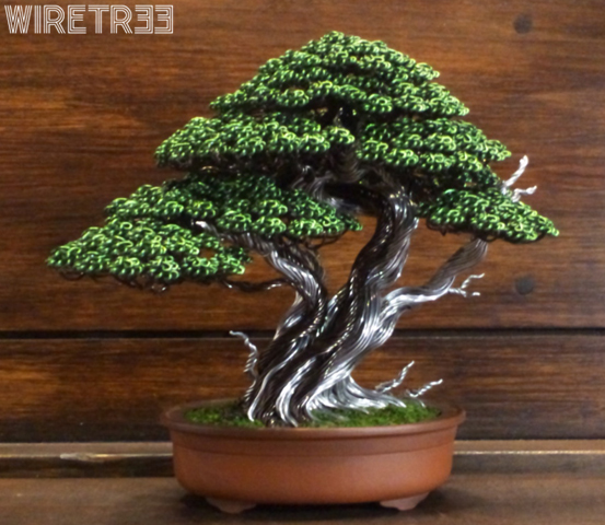新品】ワイヤー盆栽 3号程度 送料無料 － インテリア オブジェ