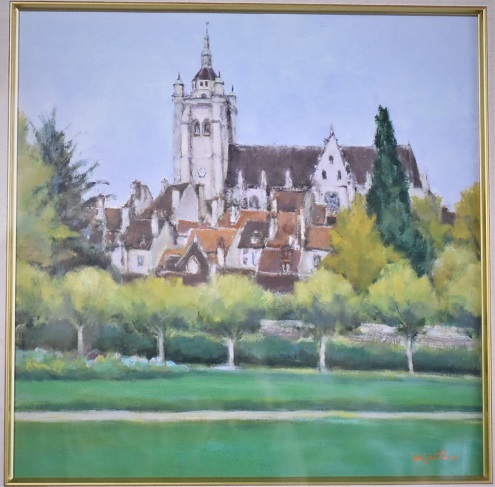 油絵絵画 イヴリィ クレジィシュル コール風景画 水谷方早子 4F 油絵