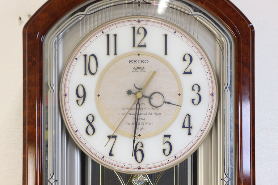 ☆SEIKOセイコークロック☆電波時計 からくり時計 掛時計 ウェーブ