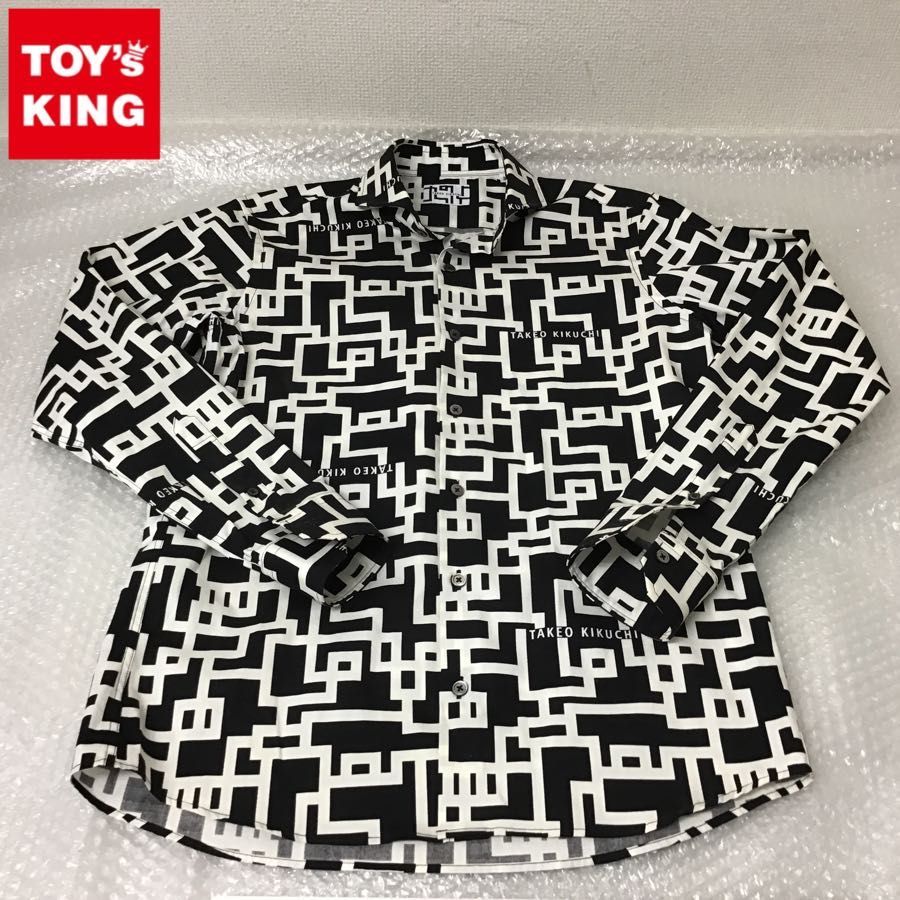 TAKEO 布袋寅泰 TAKEO KIKUCHI 総G柄プリントTシャツ S / ブラック