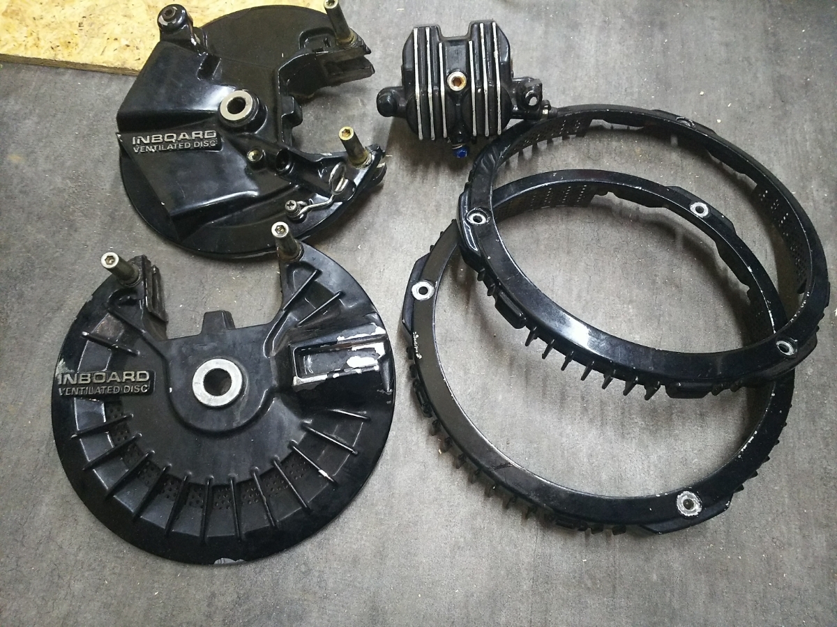 売切 CBX400F 2型仕様 インボードパネル、リング、キャリパー メッキ