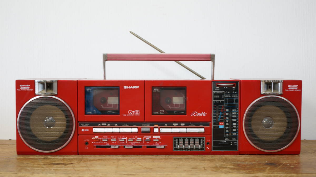SHARP シャープ QT88 ダブルラジカセ 通電確認済み 昭和レトロ No.2