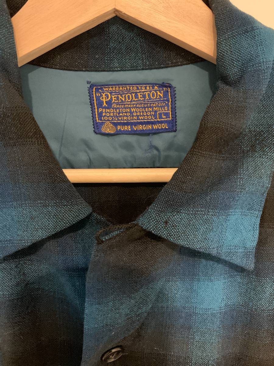 ペンドルトン オンブレ シャドーチェック ウールシャツ ボックスシャツ