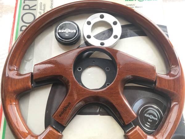 italvolanti ステアリング ウッド レザー37パイ