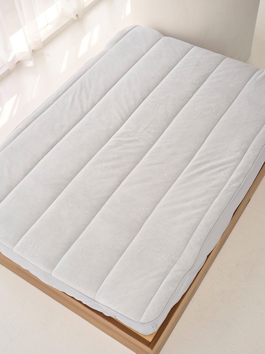 Sleep】エンボス雲柄 敷きパッド（ダブル）(ボックスシーツ・敷き