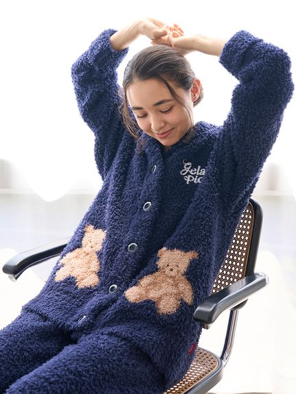 HOLIDAY】ジェラートスノーベアジャガードショールカーディガンの