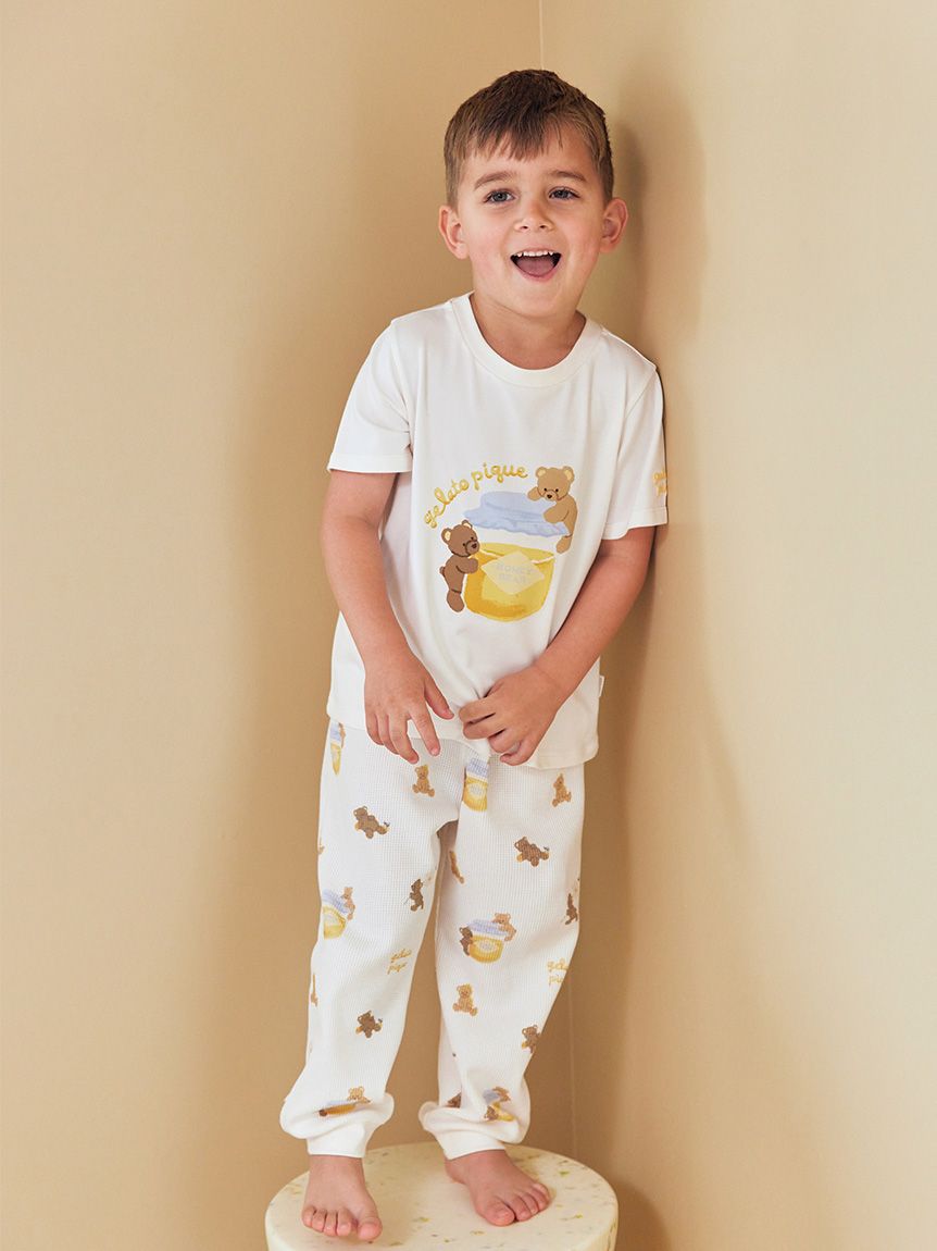 KIDS】はちみつベア柄ロングパンツ(ロングパンツ)｜ルームウェア