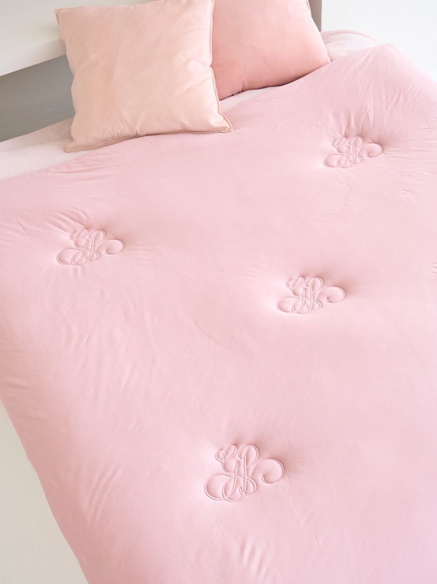 Sleep】モノグラム柄 キルトケット(ブランケット・タオルケット