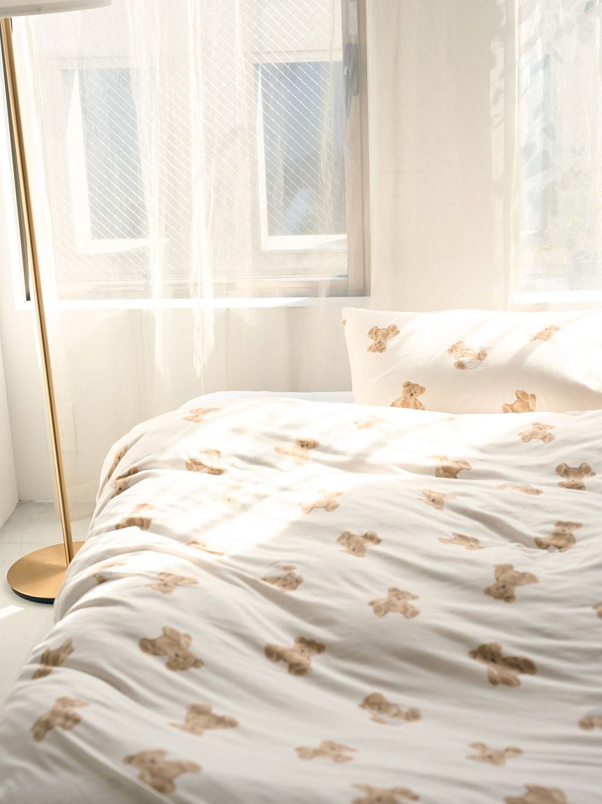 Sleep】ベア柄2点セット（シングル）(寝具セット)｜ルームウェア