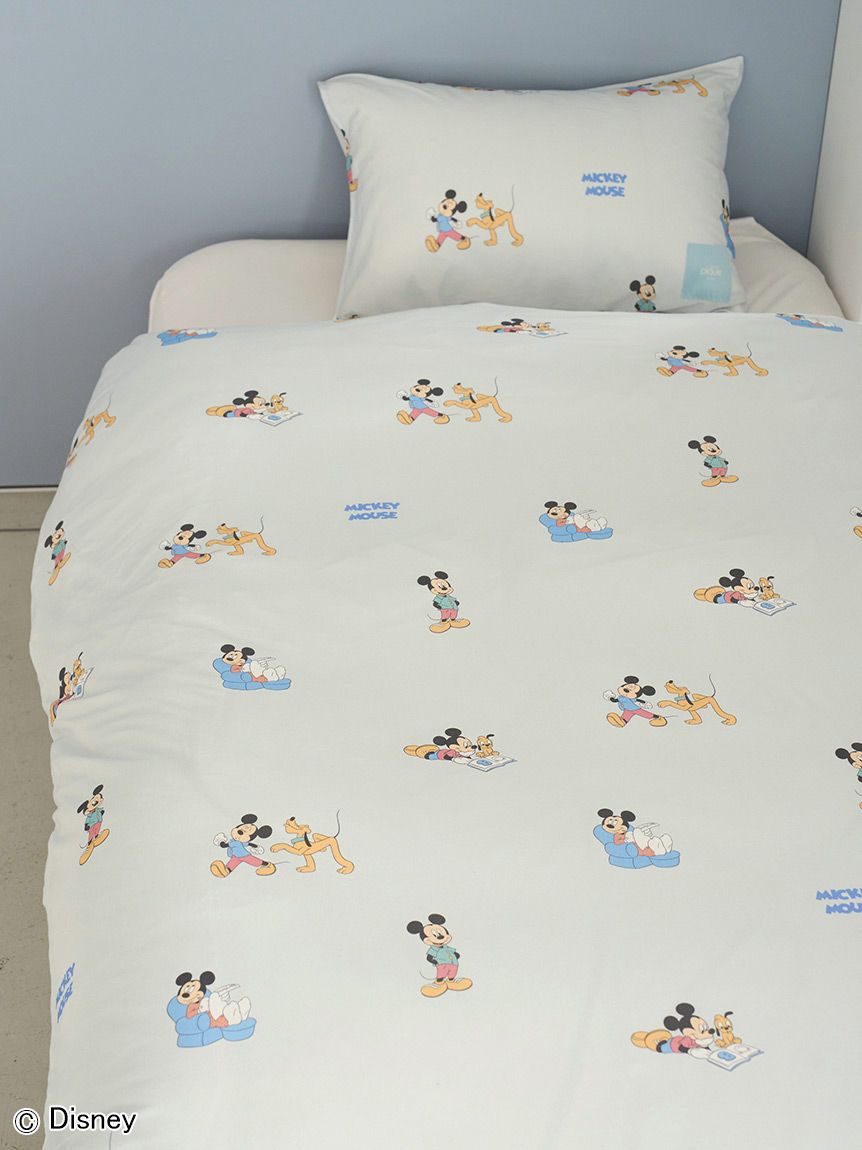 Sleep】Mickey&Minnie / プリント2点セット（シングル）(寝具セット