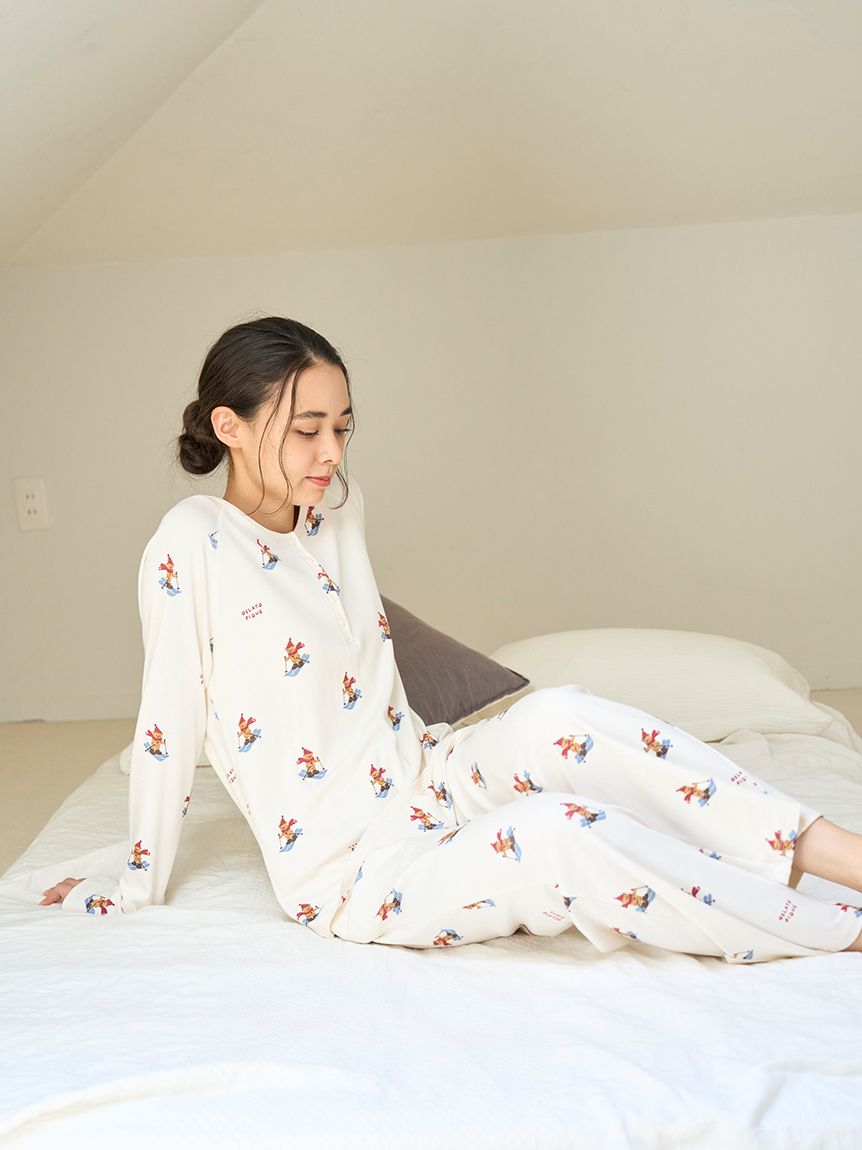 HOLIDAY】スキーベア柄ロングパンツ(ロングパンツ)｜ルームウェア