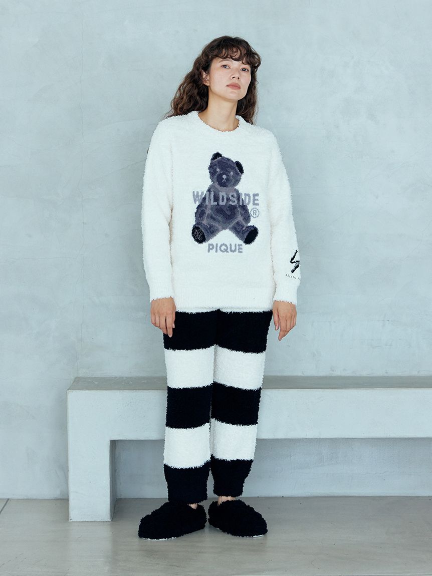 WILDSIDE】【UNISEX】ジェラートベアジャガードプルオーバー(トップス