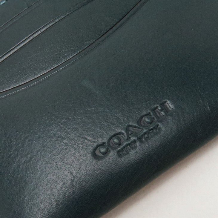 訳あり】コーチ COACH メンズ カードケース 名刺入れ 定期券入れ パス