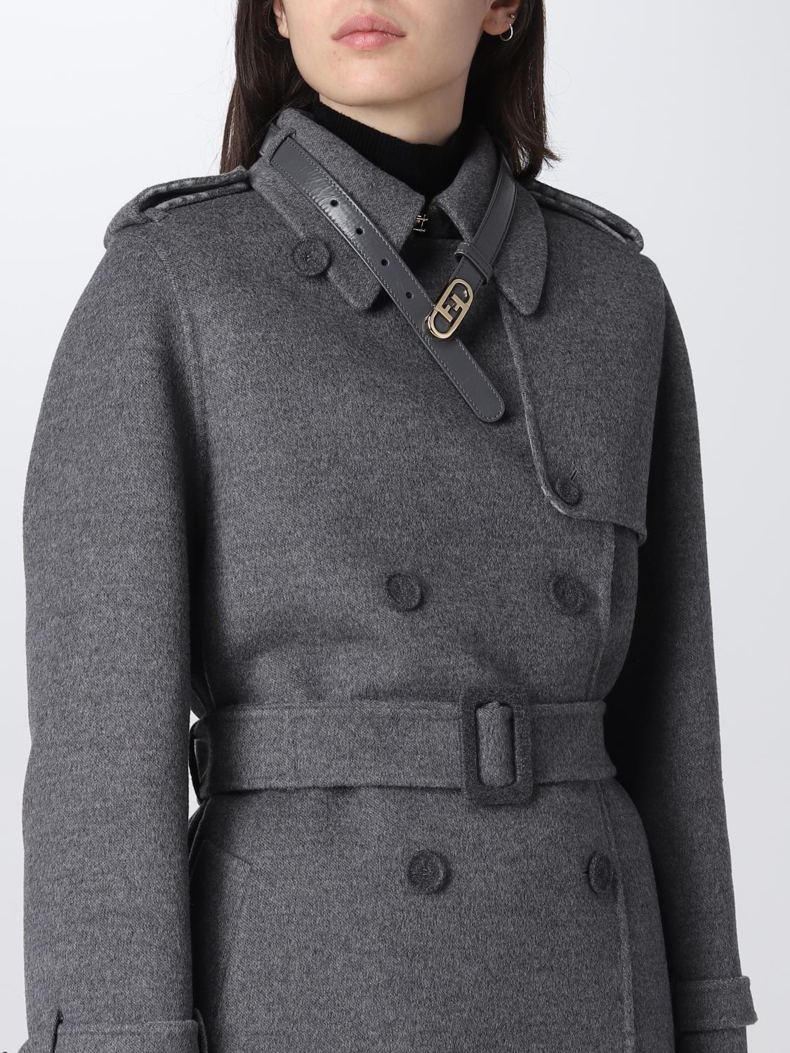 Fendi Coat woman - Grey | FF8939A5HD | GIGLIO.COM