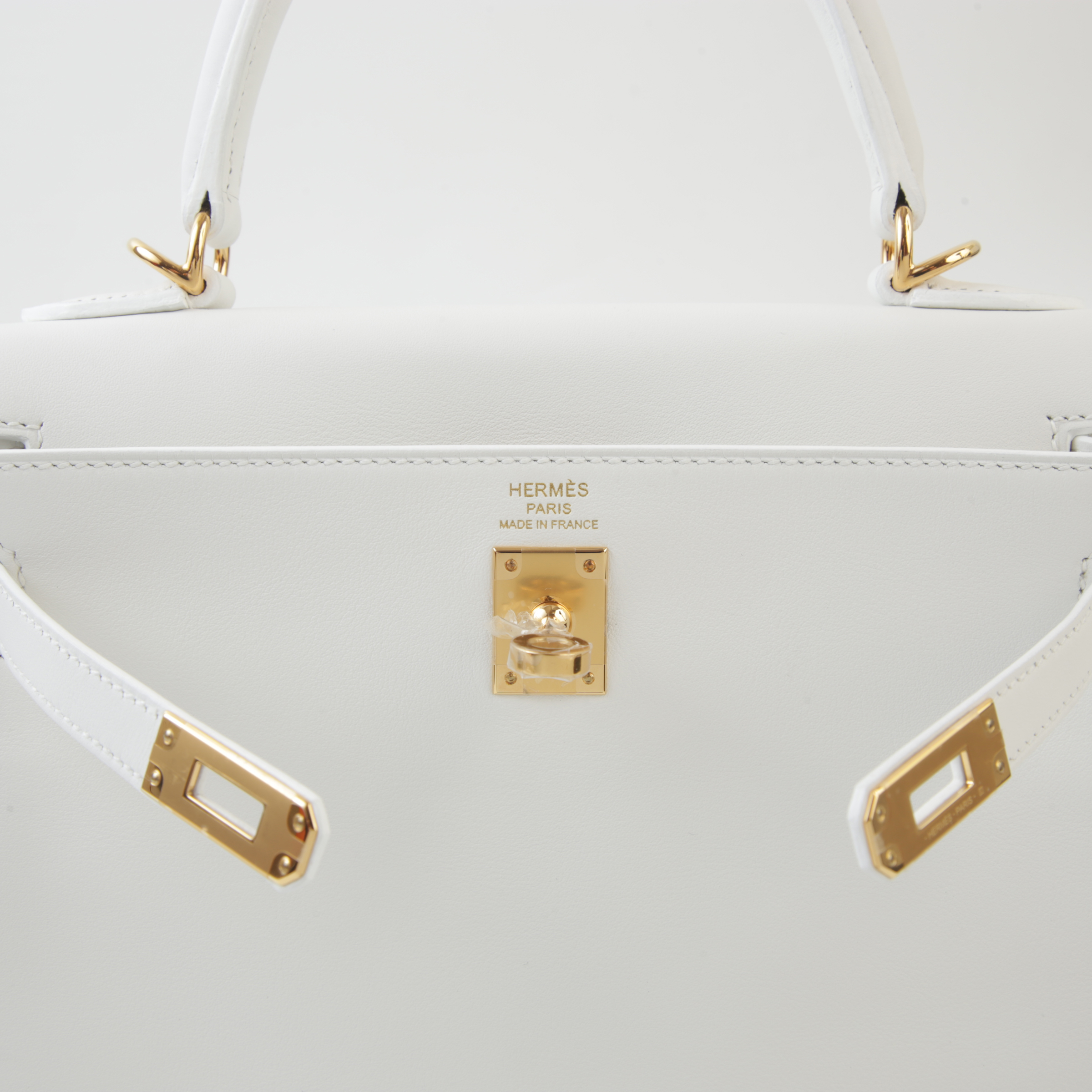 ランク N 新品 HERMÈS エルメス ケリー25 ニューホワイト (0U