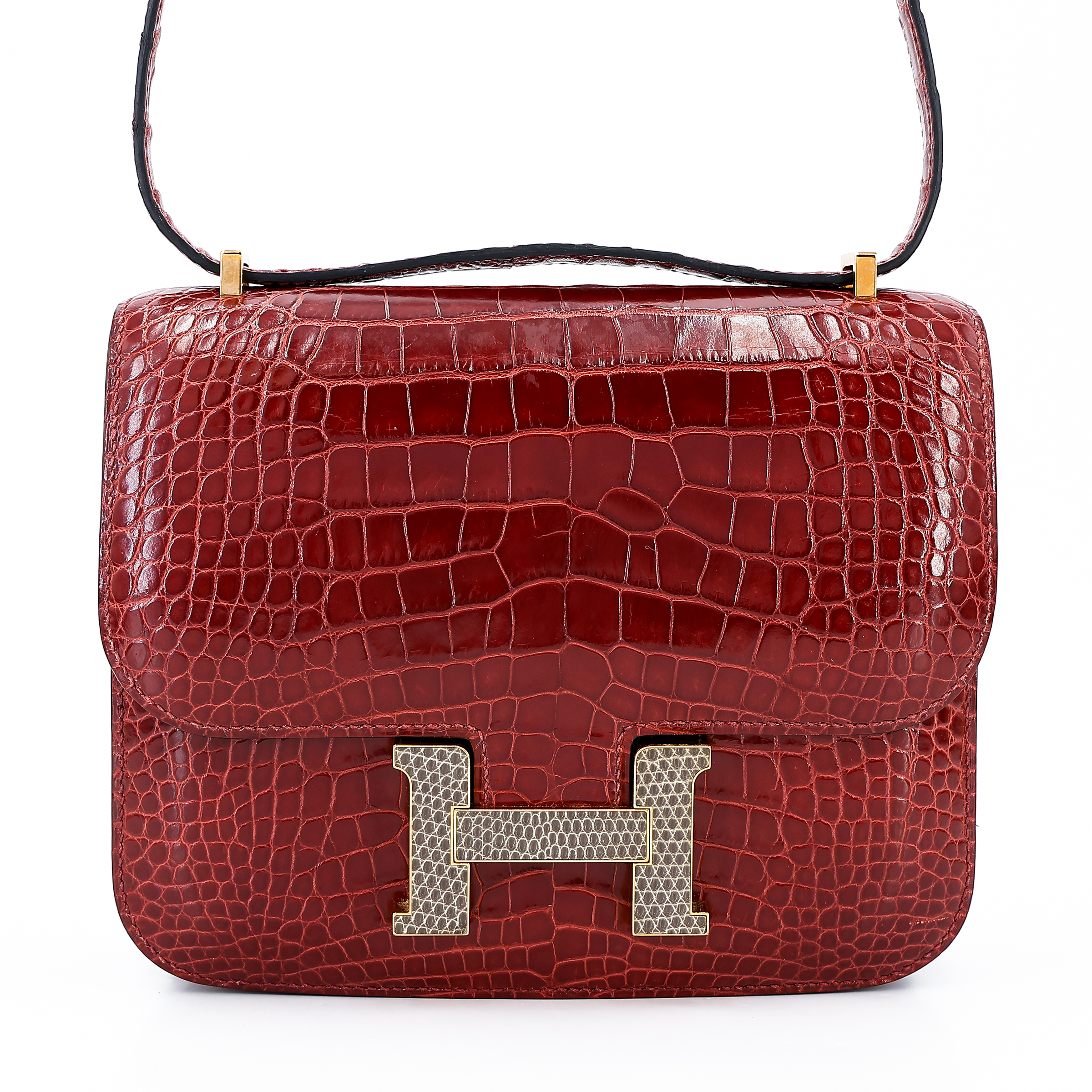 ランク AB HERMÈS エルメス コンスタンス3 ミニ ボルドー (57