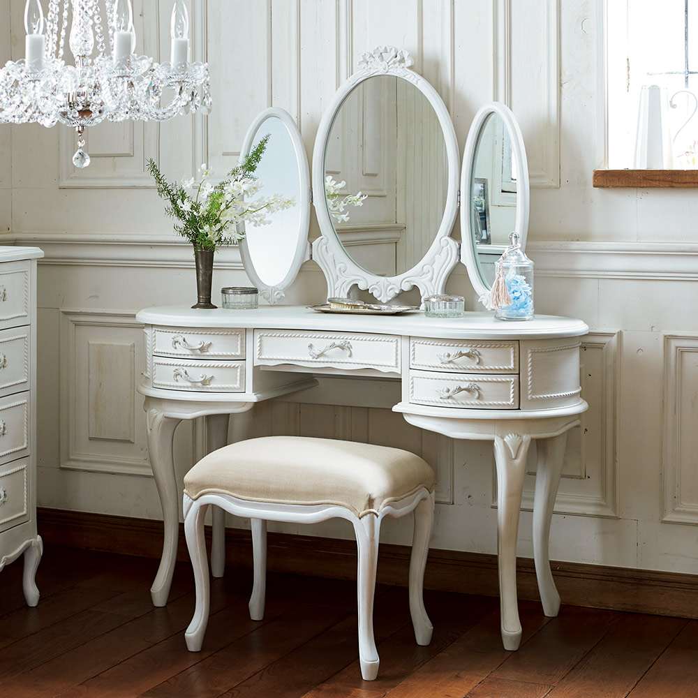 シャビーシック ホワイト フレンチ収納家具シリーズ スツール 通販