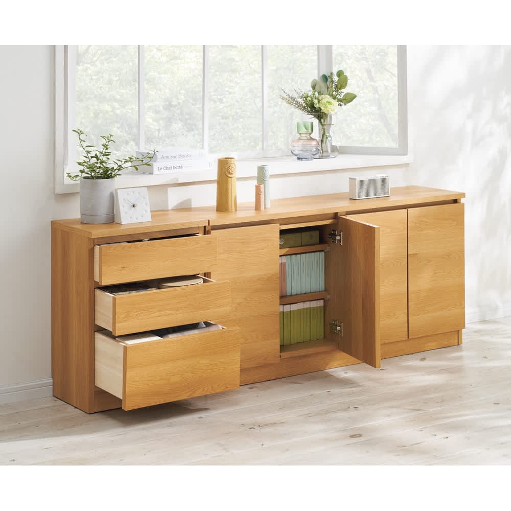 高さ60cm！カウンターテーブル下に収まる収納庫 幅45cm・引き出し 通販