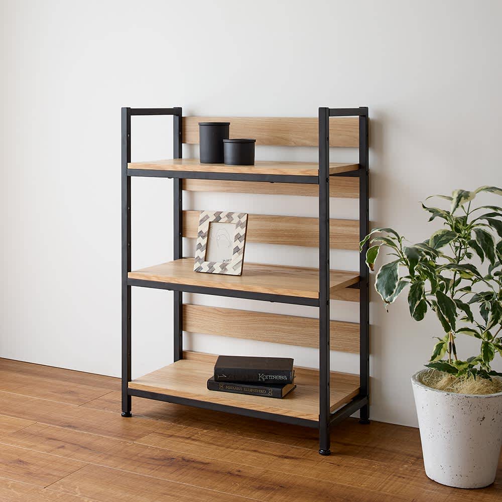 オーク棚板ディスプレイシェルフ 幅61cm高さ70cm 通販 - ディノス