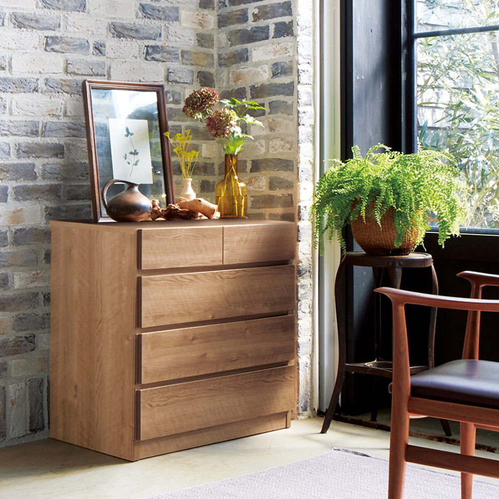 頑丈天板を賢く活用！ワイドクローゼットチェスト 4段・幅80cm 通販