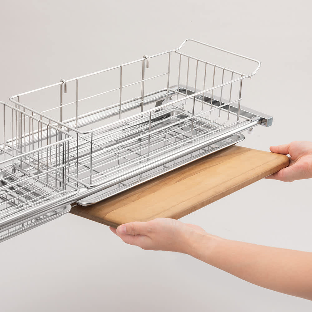 手前がすっきり伸長式シンク上水切り 2段 通販 - ディノス