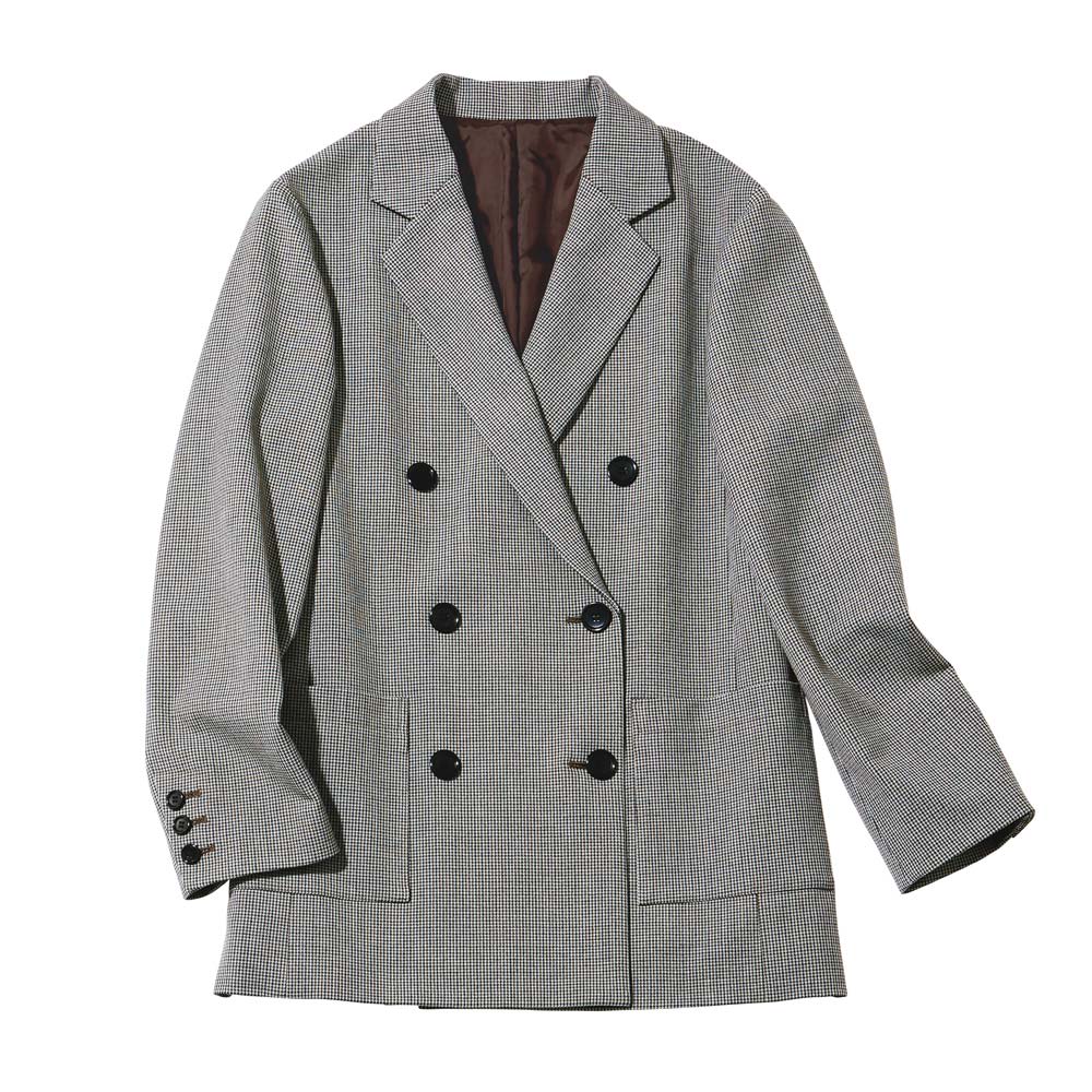 尾州産 千鳥柄ストレッチ ダブルジャケット 通販 - ディノス