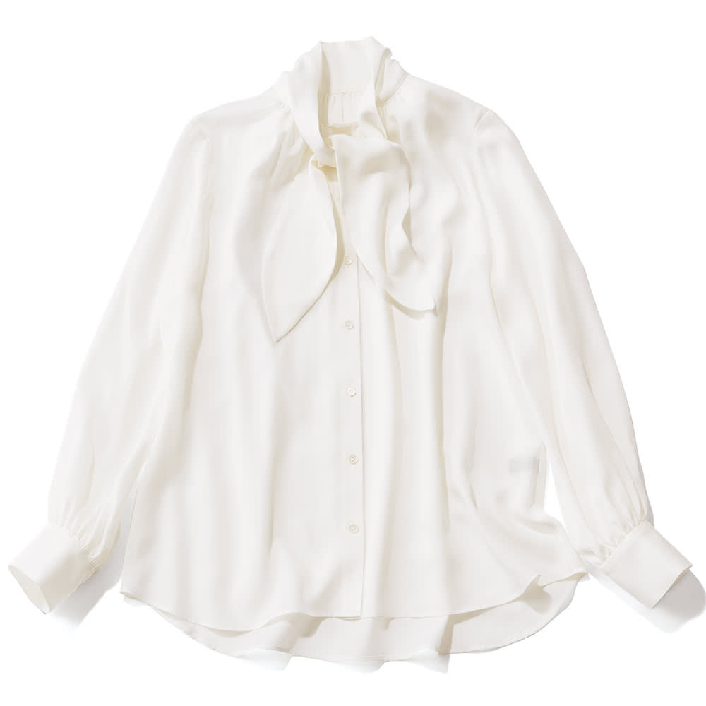トリアセテートコットン混 ボウタイブラウス 通販 - ディノス