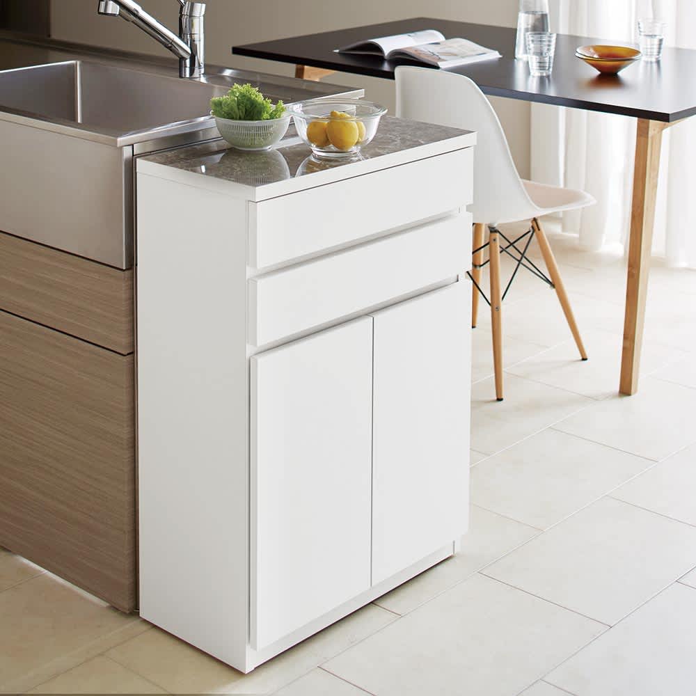 Granite/グラニト キャスター付き間仕切りワゴン 幅60奥行30高さ85cm