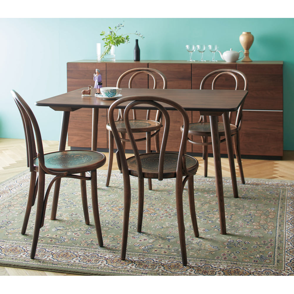 アンティーク風テーパーダイニングテーブル 長方形 幅約120cm×80cm