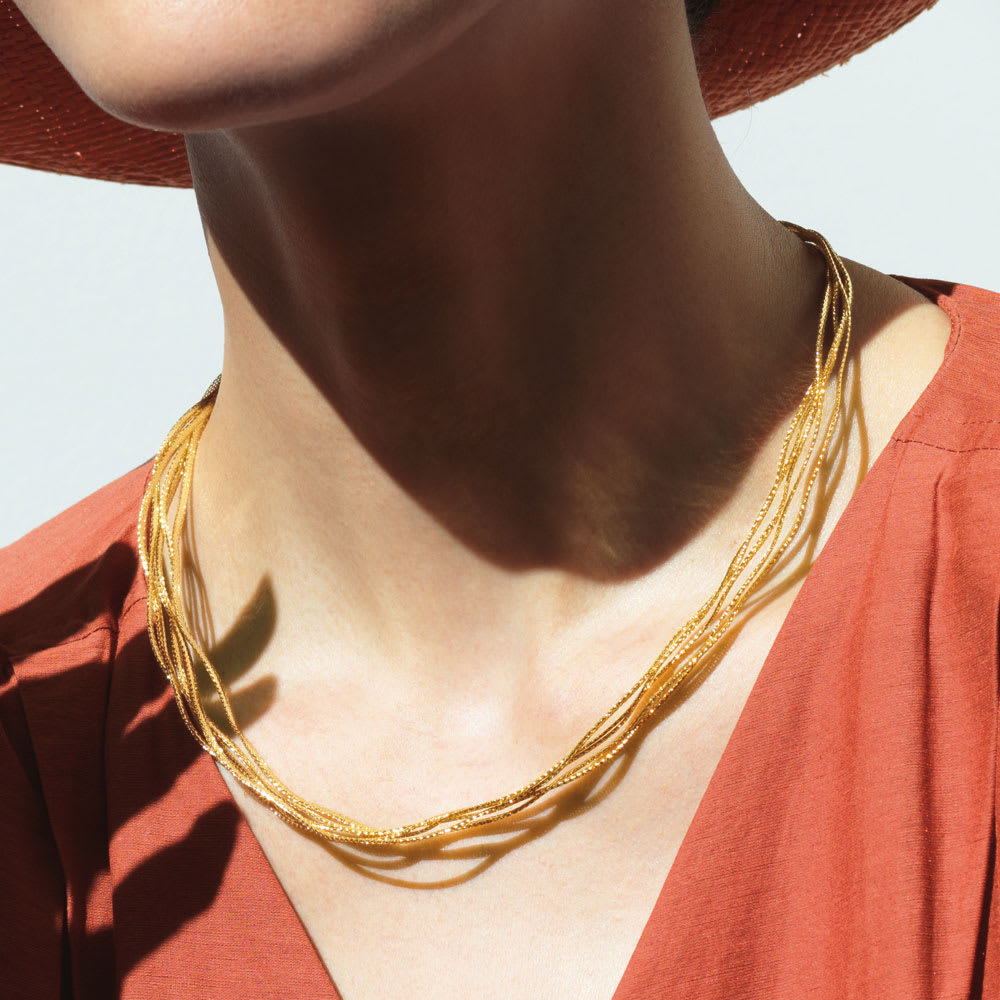 UNOAERRE/ウノアエレコラボ K18 5連 オメガネックレス 通販 - ディノス