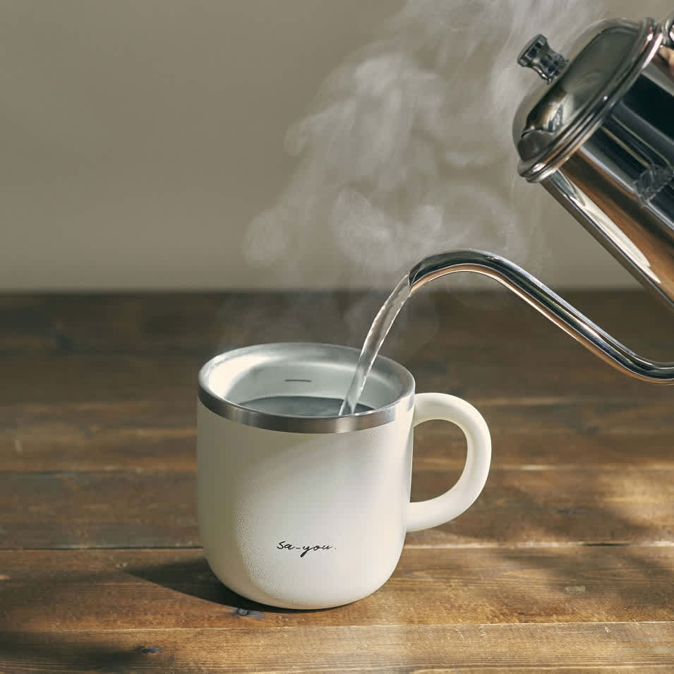 熱湯を白湯に適した温度へ 白湯専科 マグカップ320ml 通販 - ディノス