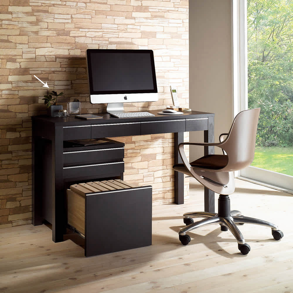 在庫限り特別価格】タモ天然木アルミライン薄型デスク 奥行45cm 幅