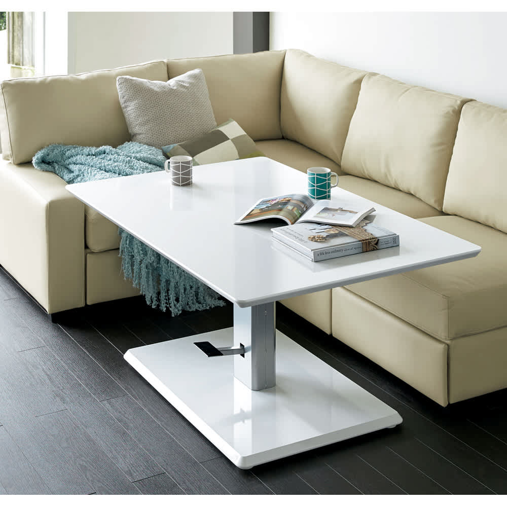 リビングダイニング兼用 昇降式テーブル 幅120奥行80 通販 - ディノス