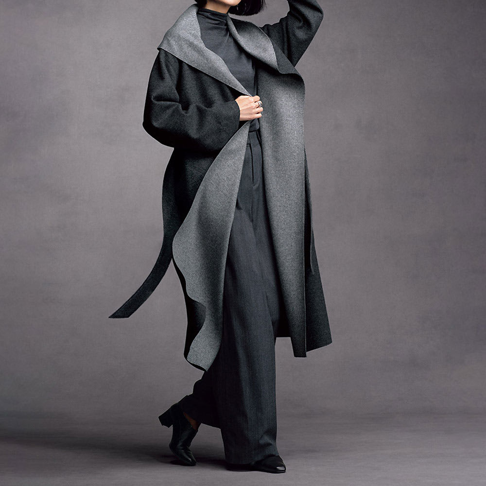 カリアッジ社 カシミヤ混 リバーシブル コート 通販 - ディノス