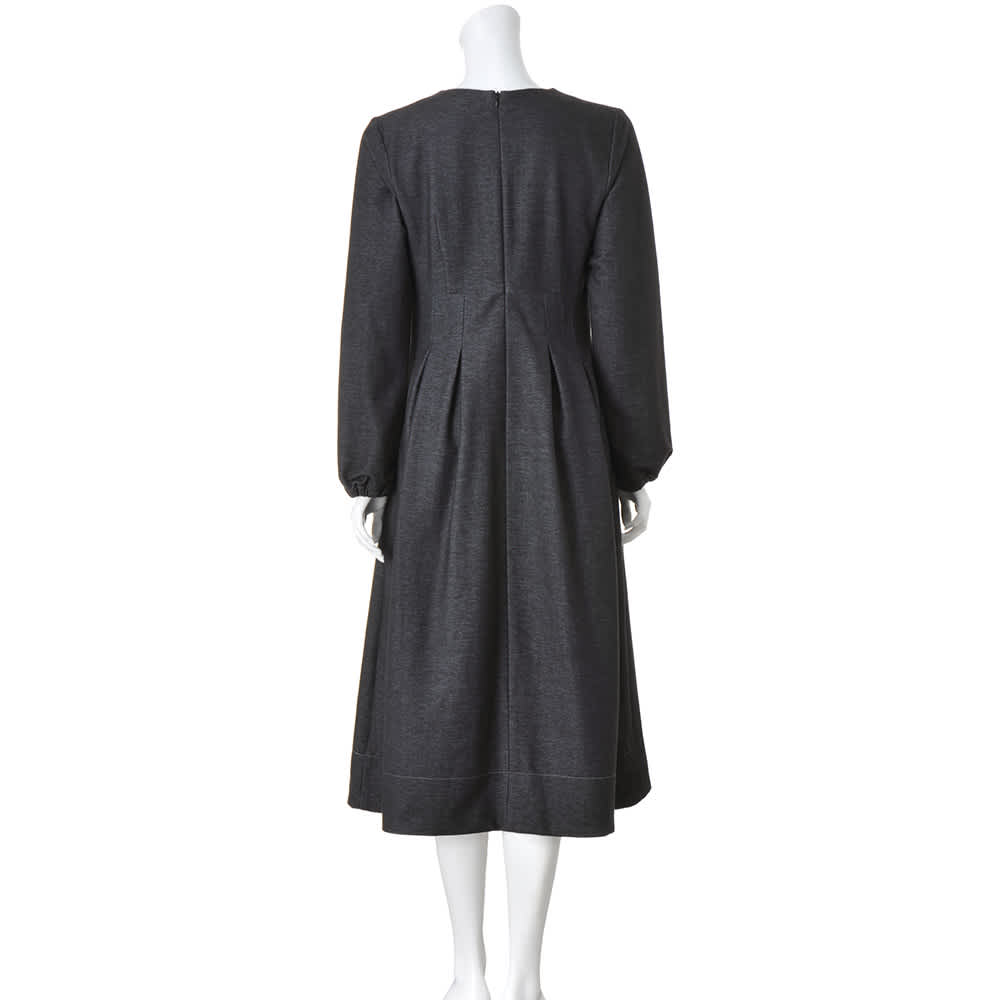 デニム調裏起毛 ウエストタックワンピース 通販 - ディノス