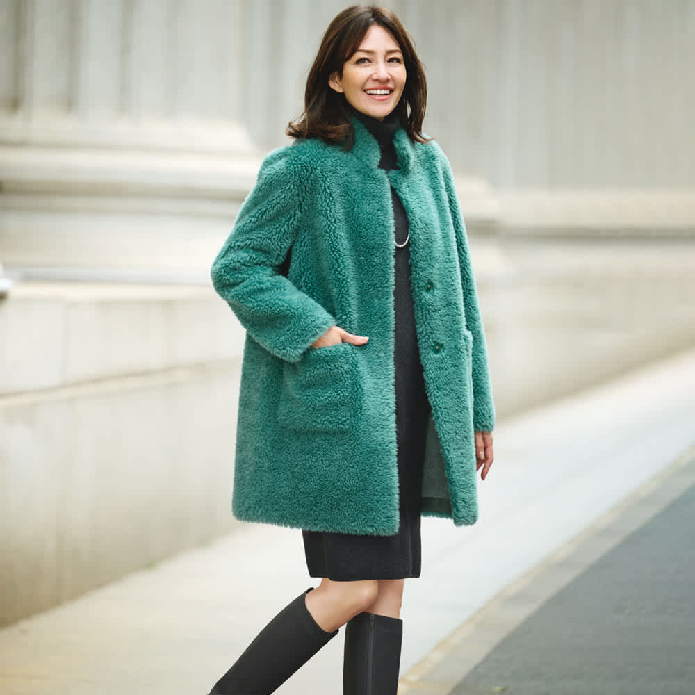 カシミヤニット タートルネック ワンピース 通販 - ディノス