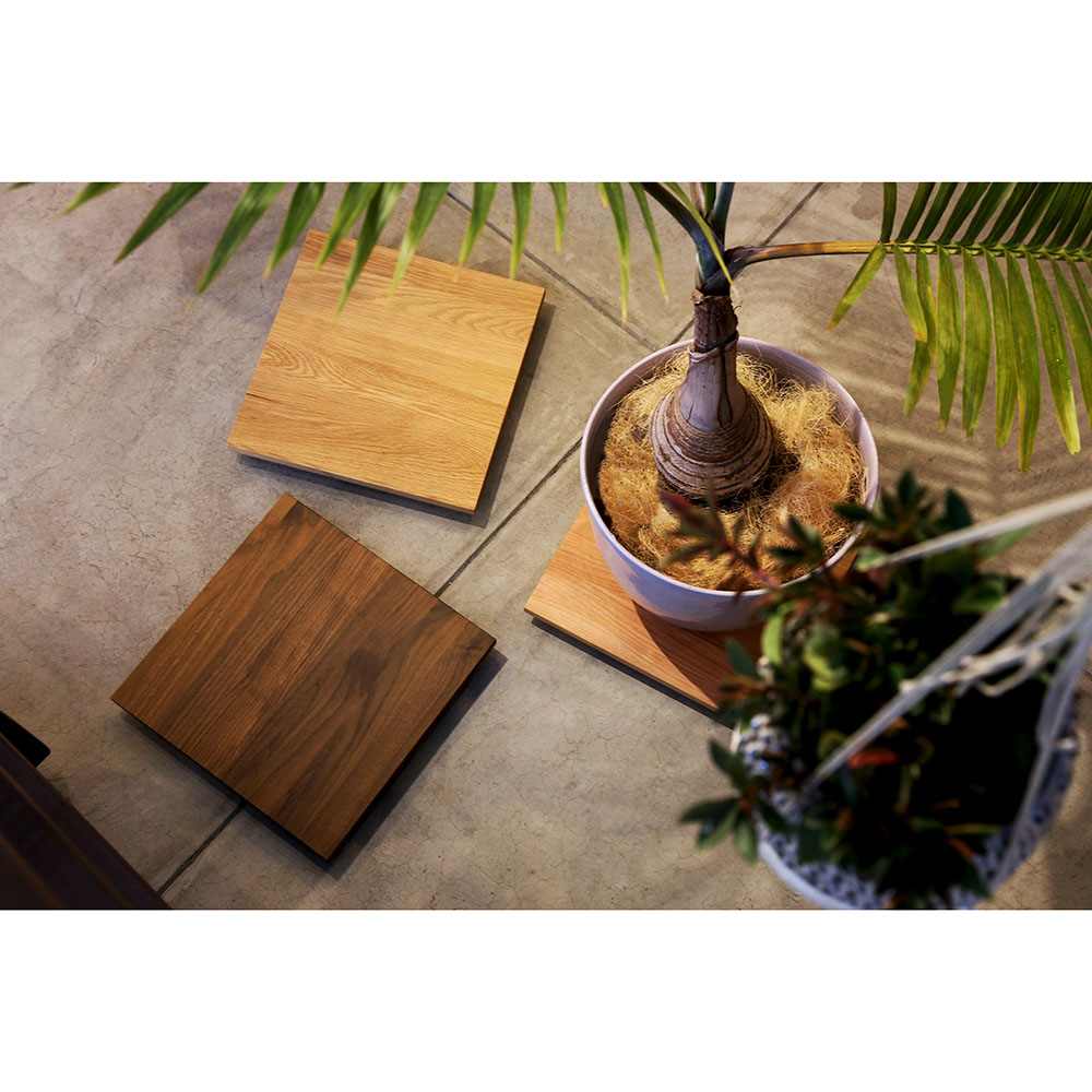 キャスター付きプランターベース ホワイトオーク 角40cm 通販 - ディノス