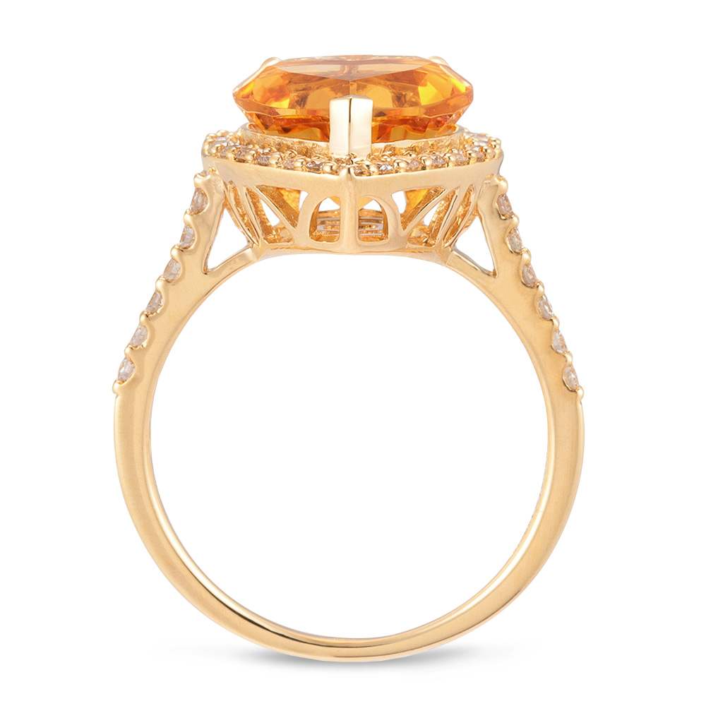 K18 カラーストーン・ダイヤ ハートリング 通販 - ディノス