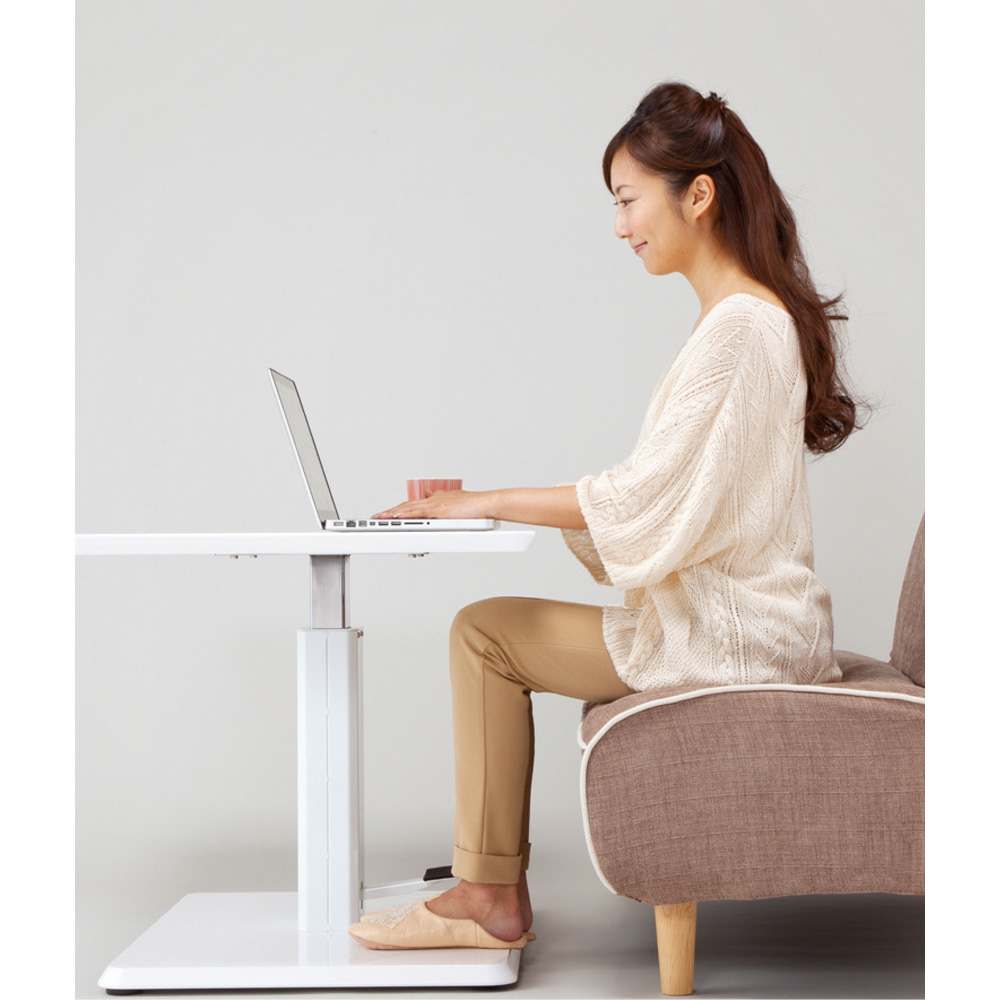 幅120cm］ 移動がしやすいキャスター付き昇降式テーブル 通販 - ディノス