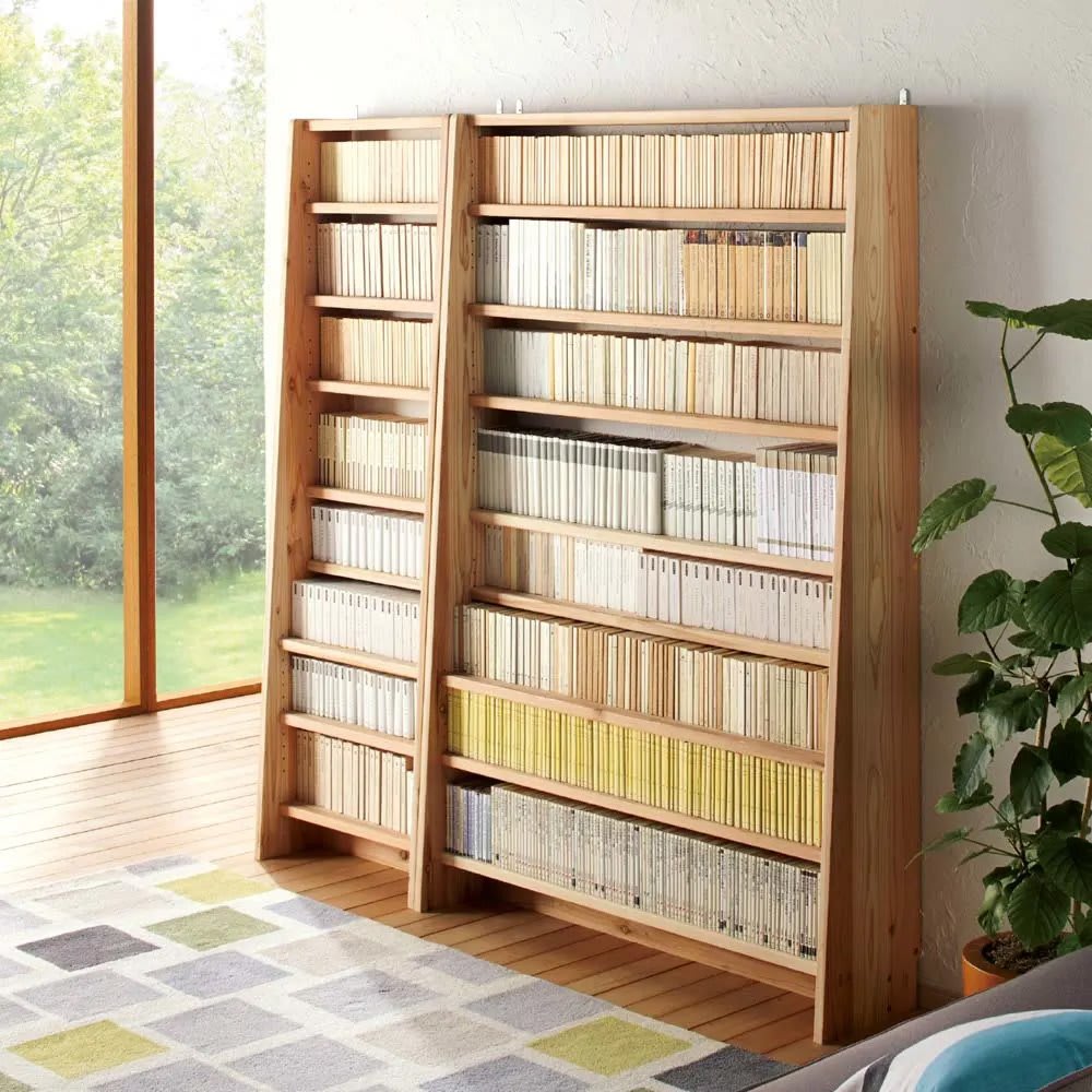 国産杉 薄型頑丈タワーシェルフ 幅120cm高さ89.5cm 通販 - ディノス