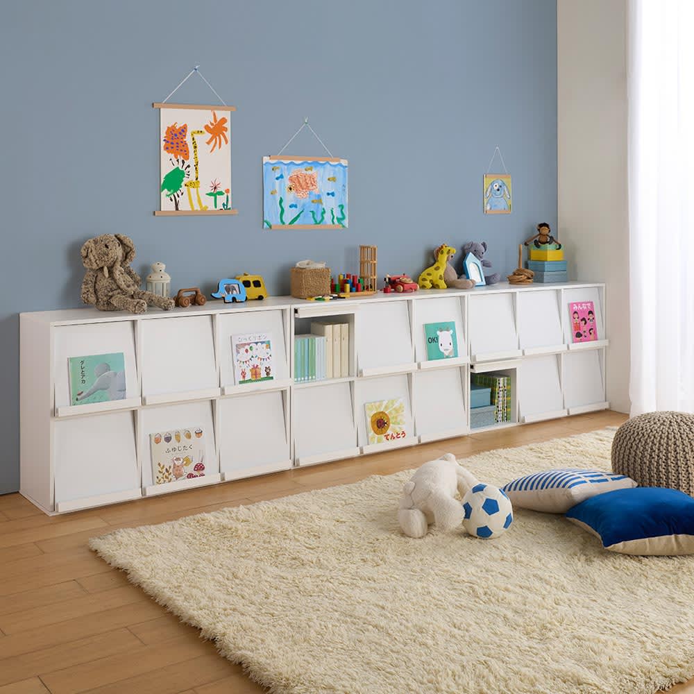 積み重ねOK！マガレコ ディスプレイラック 3列2段・幅116cm 通販