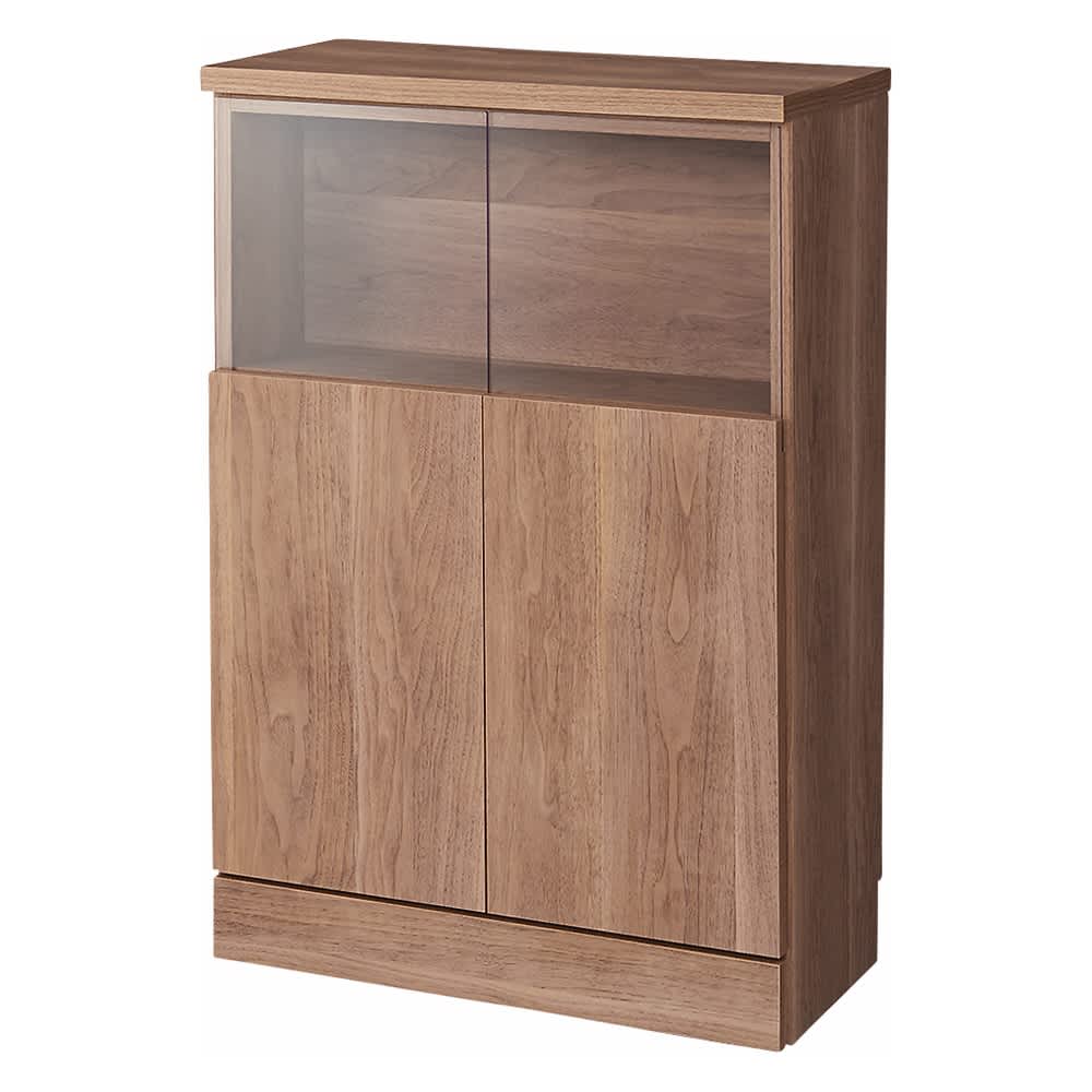 完成品】LED付きギャラリー収納本棚 幅60奥行29.5cm 2枚扉タイプ 通販